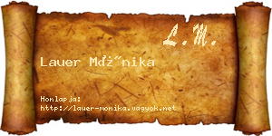 Lauer Mónika névjegykártya
